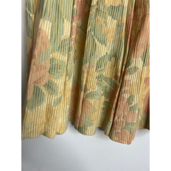 Vintage Concepts Floral Pleated Midi Skirt Women Sz 4 - Picture 2 of 14